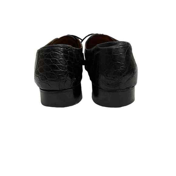 VTG Florsheim Barletta Mens 14D Black Crocodile Alligator Shoes Loafers Leather main image 11